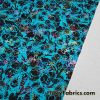 Abstract Doodles Light Teal and Black with Colorful Glitter Accents Nylon Spandex Swimsuit Fabric