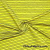 Mini Black “Ruffles” on Bright Yellow Poly Span Swimsuit Fabric for Swimwear 45″ Wide