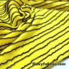 Mini Black “Ruffles” on Bright Yellow Poly Span Swimsuit Fabric for Swimwear 45″ Wide