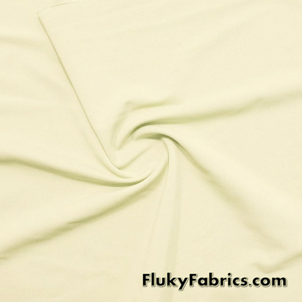 Coconut Cream Solid Nylon Spandex Swimwear Fabric