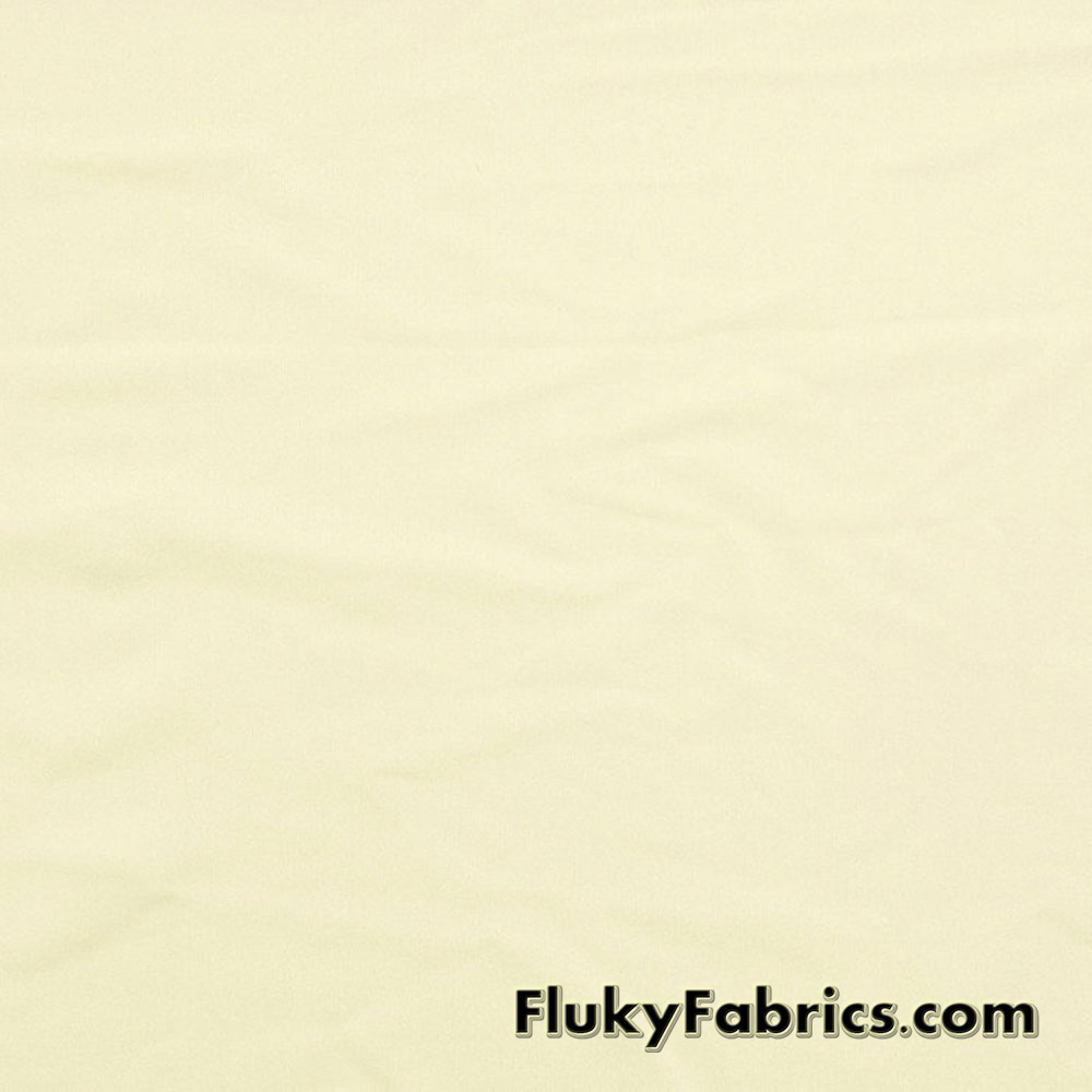 Coconut Cream Solid Nylon Spandex Swimwear Fabric