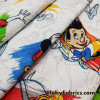 Famous Cartoon Drawings with a Splash of Color Print Cotton Jersey