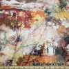 Enchanted Autumn Forest Double Exposure Print Swimsuit Nylon Spandex Fabric at FlukyFabrics.com