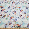 Koi Fish Swimsuit Fabric for Swimwear and Bikinis 4 way Spandex at FlukyFabrics.com