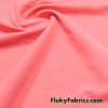 Salmon Solid Nylon Spandex Swimwear Fabric