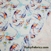 Koi Fish Swimsuit Fabric for Swimwear and Bikinis 4 way Spandex