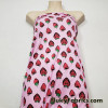 Strawberries on Light Orchid Pink Lightweight Poly Rayon Jersey Fabric