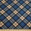 Diagonal Tartan Plaid Lightweight Brushed Rayon Spandex Jersey Fabric at FlukyFabrics.com