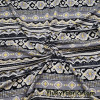 Black, Yellow, Gray and White Tribal Print Cotton Spandex Fabric