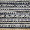 Black, Yellow, Gray and White Tribal Print Cotton Spandex Fabric at FlukyFabrics.com