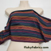 Sarape Inspired Striped Cotton Knit Fabric ONLY ONE YARD CUTS