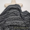 Tribal Black and Light Gray Print Lightweight Cotton Spandex Fabric