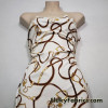 High Fashion Inspired Belts and Chains Print on Ivory Lightweight Nylon Spandex Fabric