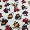 Cute Trucks, Boats, Trains and Planes Print French Terry 100% Cotton Fabric