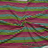 Colorful Mini Stripes Print Lightweight Cotton Spandex Fabric