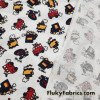 Cute Trucks, Boats, Trains and Planes Print French Terry 100% Cotton Fabric