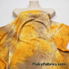 Shades of Yellow and Gray Tie Dye Print Nylon Spandex Bikini Swimsuit Fabric
