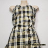 Light Gray and Black Plaid with Gold Lurex Yarn Dyed Taffeta Fabric