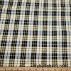 Light Gray and Black Plaid with Gold Lurex Yarn Dyed Taffeta Fabric at FlukyFabrics.com