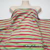 Christmas Irregular Stripes Print Cotton Jersey Spandex Fabric