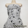 Famous Cartoon Mouse Print on Heather Gray Cotton Jersey