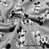 Famous Cartoon Mouse Print on Heather Gray Cotton Jersey