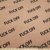 Sassy “F*** Off” Text Print Double Brushed Poly Spandex Jersey Fabric