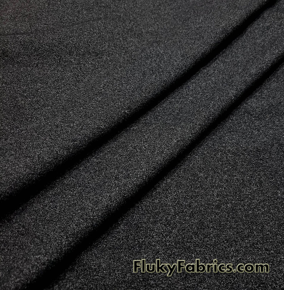 Heathered Charcoal Nylon Poly Spandex High Performance Athletic