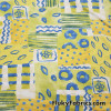 Shades of Yellow, Green and Blue Ethnic Abstract Print Nylon Spandex 4 Way Stretch Fabric