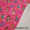 Fancy Nancy Print on Hot Pink Cotton Rib Fabric
