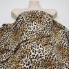 Lightweight Yellow and Black Animal Print Poly Spandex Fabric