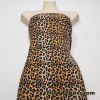 Lightweight Yellow Dots and Black Animal Print Poly Spandex Fabric