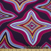 Four Point Multicolor Bending Stars Swimsuit Nylon Spandex Fabric at FlukyFabrics.com