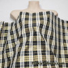 Light Gray and Black Plaid with Gold Lurex Yarn Dyed Taffeta Fabric