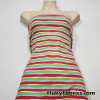Christmas Irregular Stripes Print Cotton Jersey Spandex Fabric