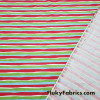 Christmas Irregular Stripes Print Cotton Jersey Spandex Fabric