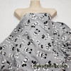 Famous Cartoon Mouse Print on Heather Gray Cotton Jersey