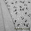 Famous Cartoon Mouse Print on Heather Gray Cotton Jersey