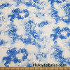 Blue and White Tie Dye Print Rayon Spandex Jersey Fabric at FlukyFabrics.com