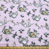 Japanese Cartoon and Friends on Pale French Lilac Print 60″ Wide 100% Rayon Woven Fabric at FlukyFabrics.com