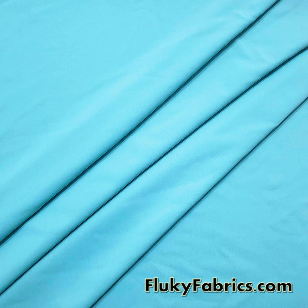 Light Sky Blue Solid Swimsuit Nylon Spandex Fabric