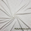 Embroidered Eyelet Off White Solid Nylon Spandex Swimwear Fabric