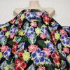 Hibiscus Flowers and Leaves Print Cotton Spandex Fabric