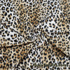 Lightweight Yellow and Black Animal Print Poly Spandex Fabric