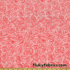Coral and White Abstract Fingerprints Print Nylon Spandex Fabric at FlukyFabrics.com