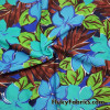Big Blue and Aqua Flowers Print Swimsuit Nylon Spandex Fabric