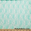 Mint Stretch Lace Fabric at FlukyFabrics.com