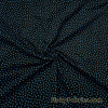 Small Blue Stars on Black Cotton Spandex Fabric