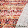 Distressed Ethnic Print Rayon Spandex Jersey Fabric
