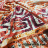 Distressed Ethnic Print Rayon Spandex Jersey Fabric